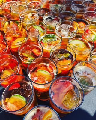 Glasses of Pimms